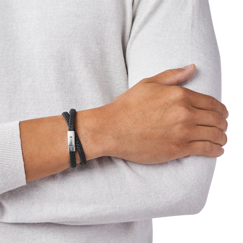 Emporio Armani Silver-coloured Signature Bracelet EGS2176040-zoom-