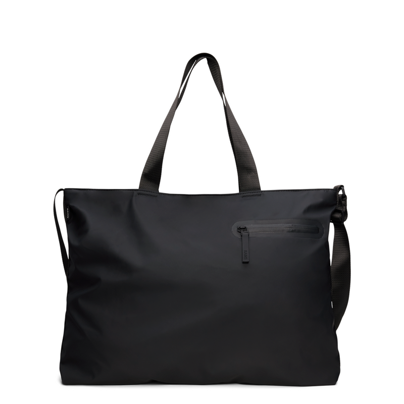Rains Black Dash Messenger Tote Bag R16430-01-zoom-