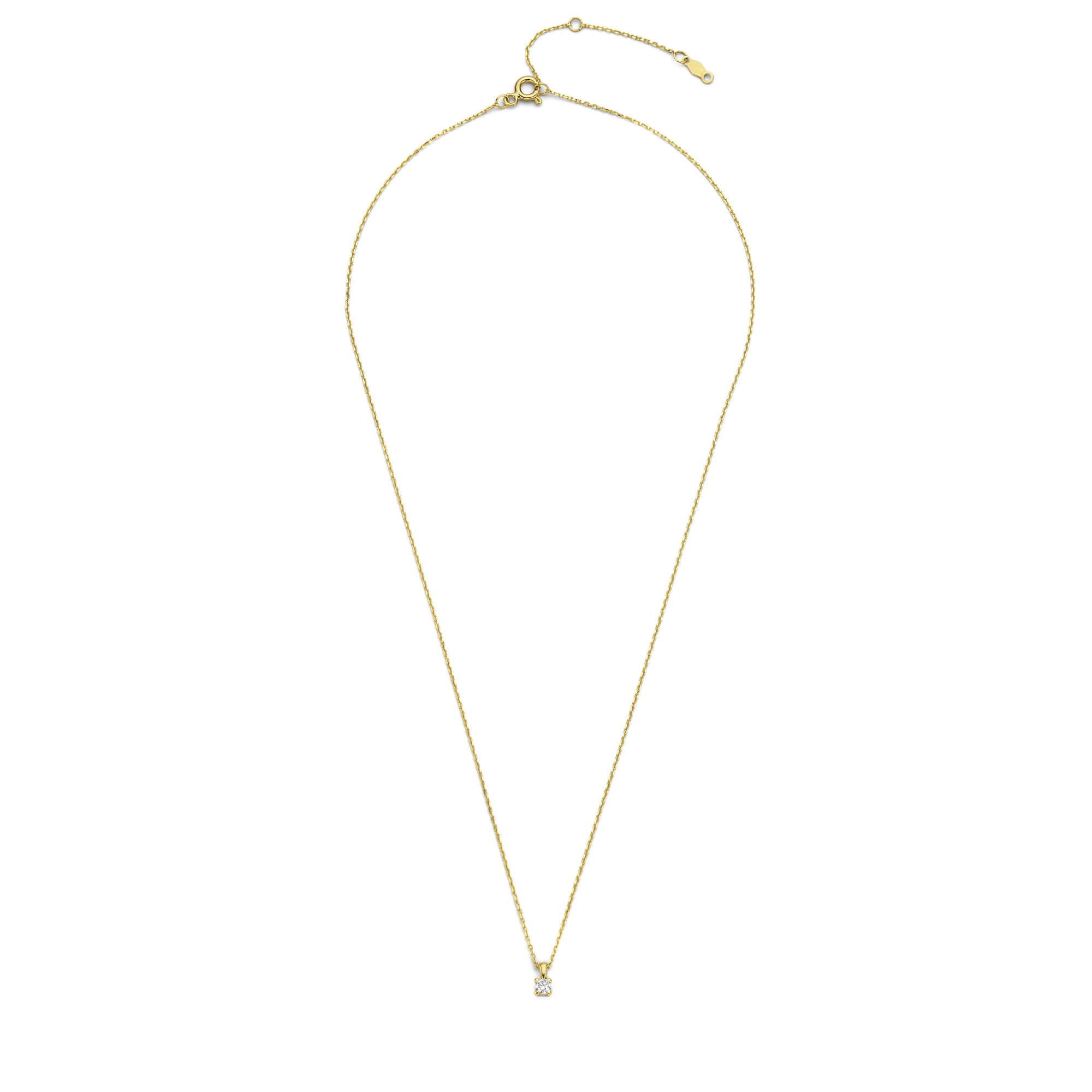 Isabel Bernard De la Paix Christine 14 Carat Golden Necklace | diamond 0.10 ct | IBD350003