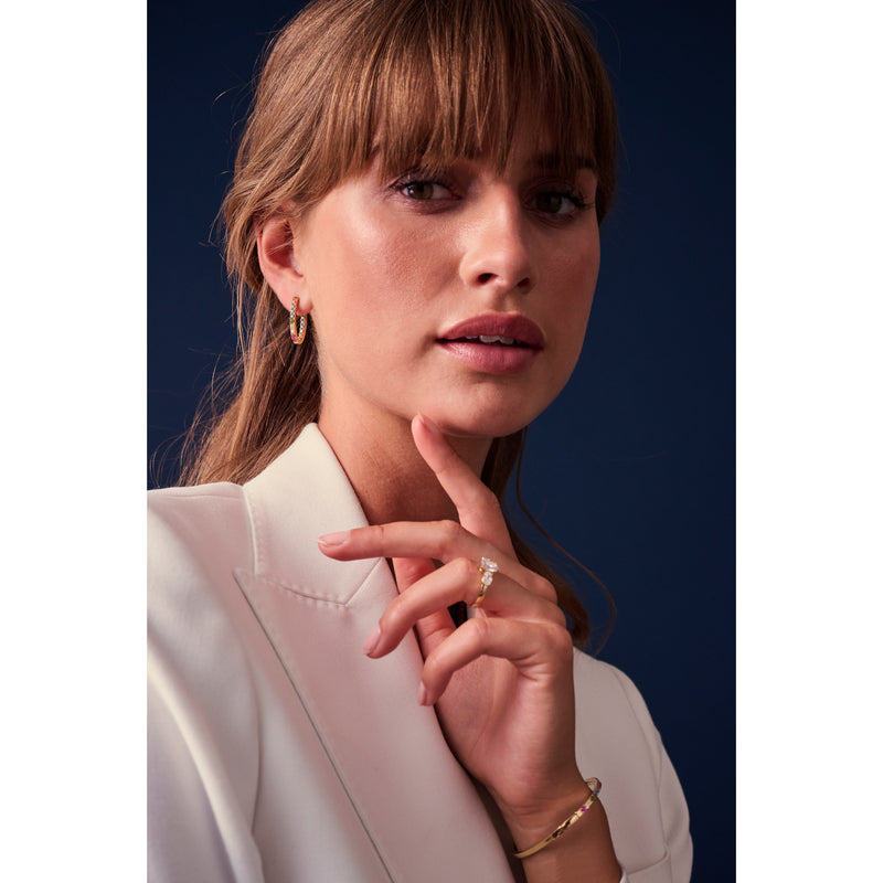 Sif Jakobs Ellisse 925 Sterling Silver Earrings SJ-E2312-XCZ-YGwith18 Carat Gold Plating-zoom-