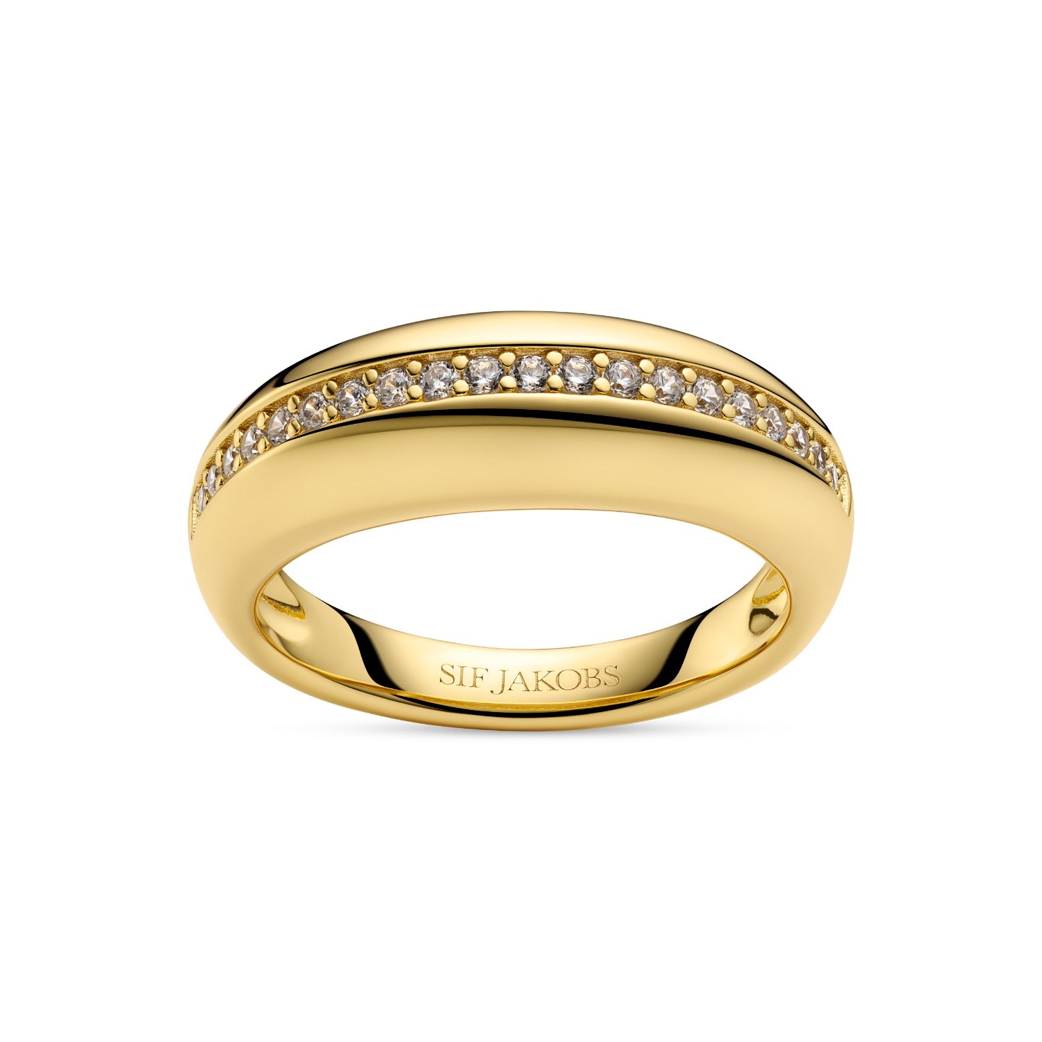 Sif Jakobs Gold Plated Palermo Ring SJ-R2588-CZ-YG-52