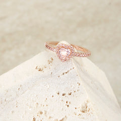 Pandora Timeless Sparkling Elevated Heart Ring 188421C04-56