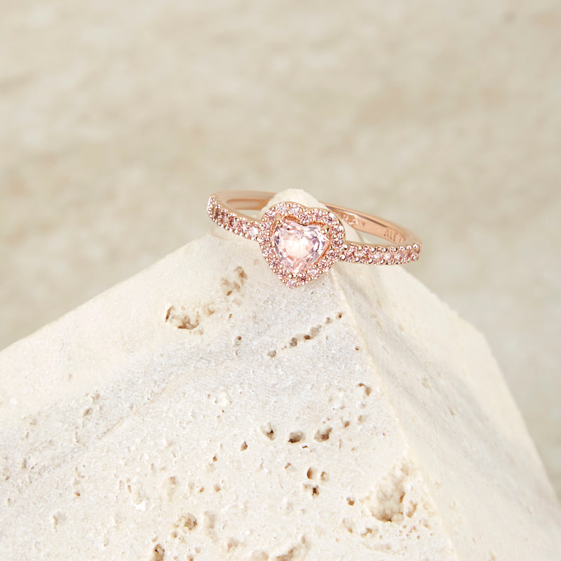 Pandora Timeless Sparkling Elevated Heart Ring 188421C04-56-zoom-