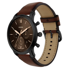 Fossil Neutra Round Black Dial Watch FS6163