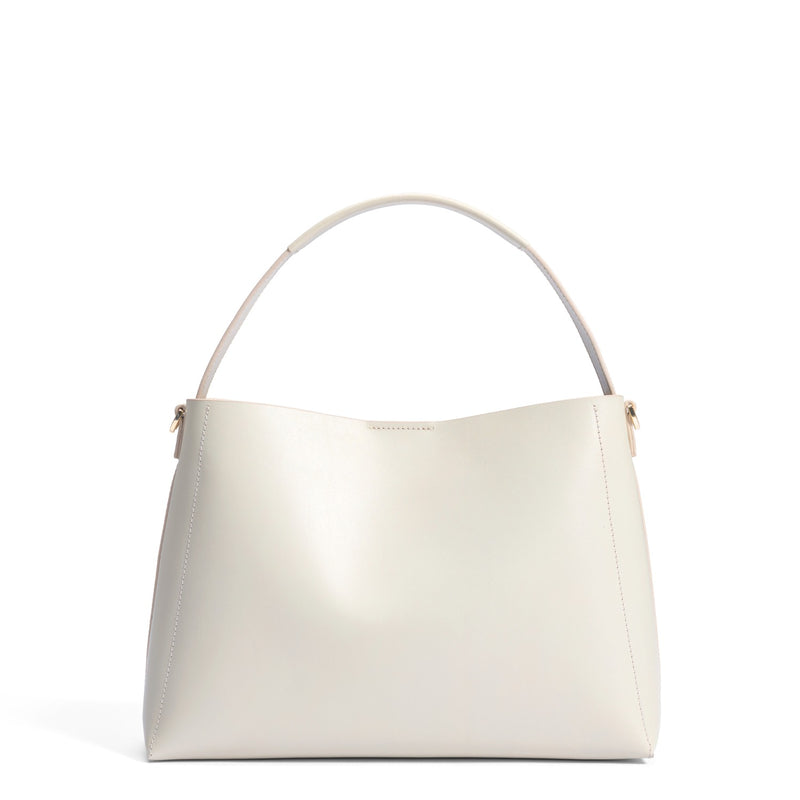 Isabel Bernard Montmarte Béatrice crème leren handtas van natuurleer IB25095-370-zoom-