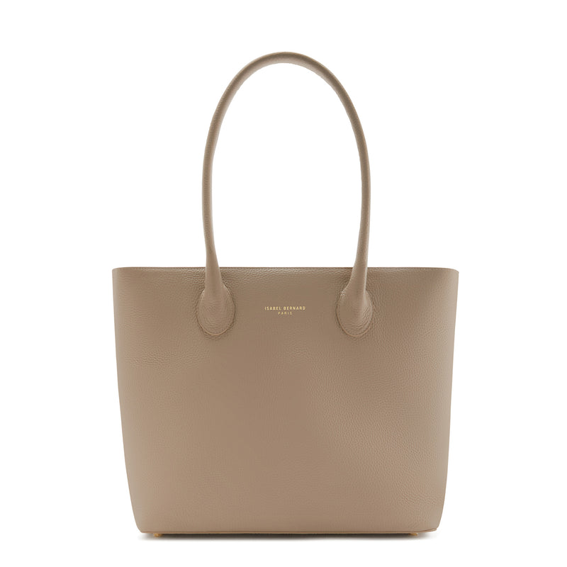 Isabel Bernard Honoré Lysanne Taupe Kalfsleren Shopper IB25023-zoom-