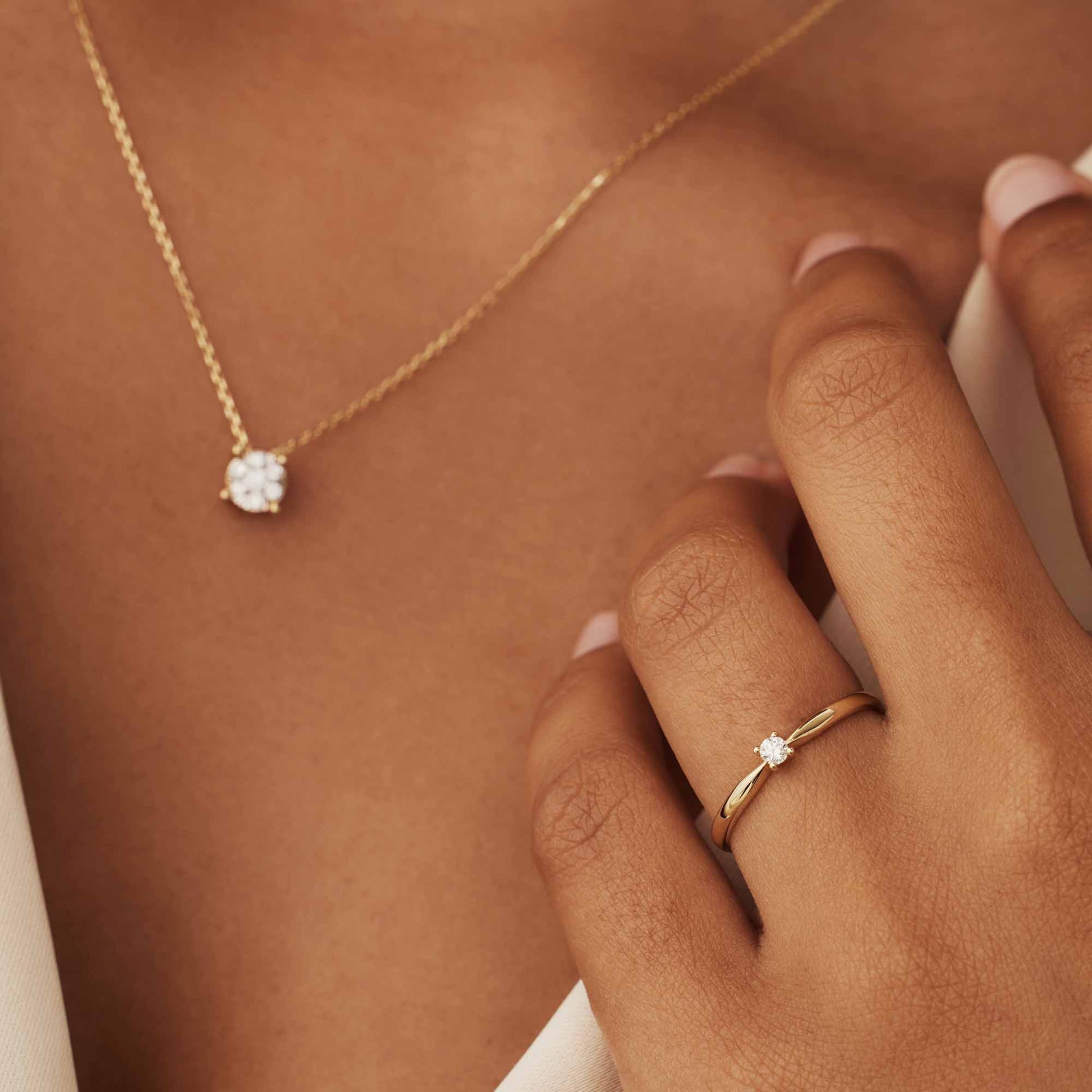 Isabel Bernard De la Paix Céline 14 Carat Gold Ring | diamond 0.05 ct | IBD330001-48