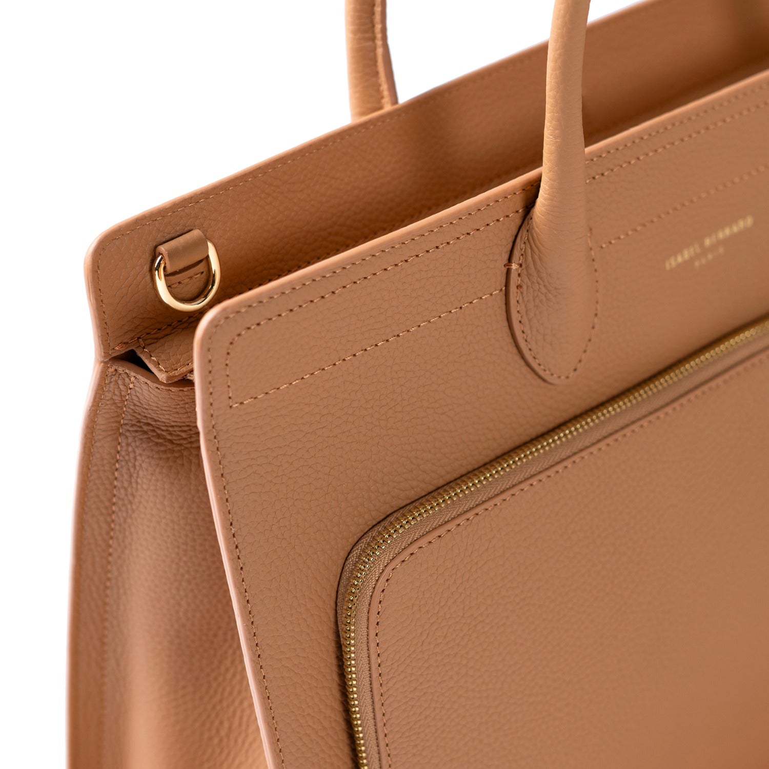 Isabel Bernard Honoré Nadine Camel Calfskin Handbag IB25053