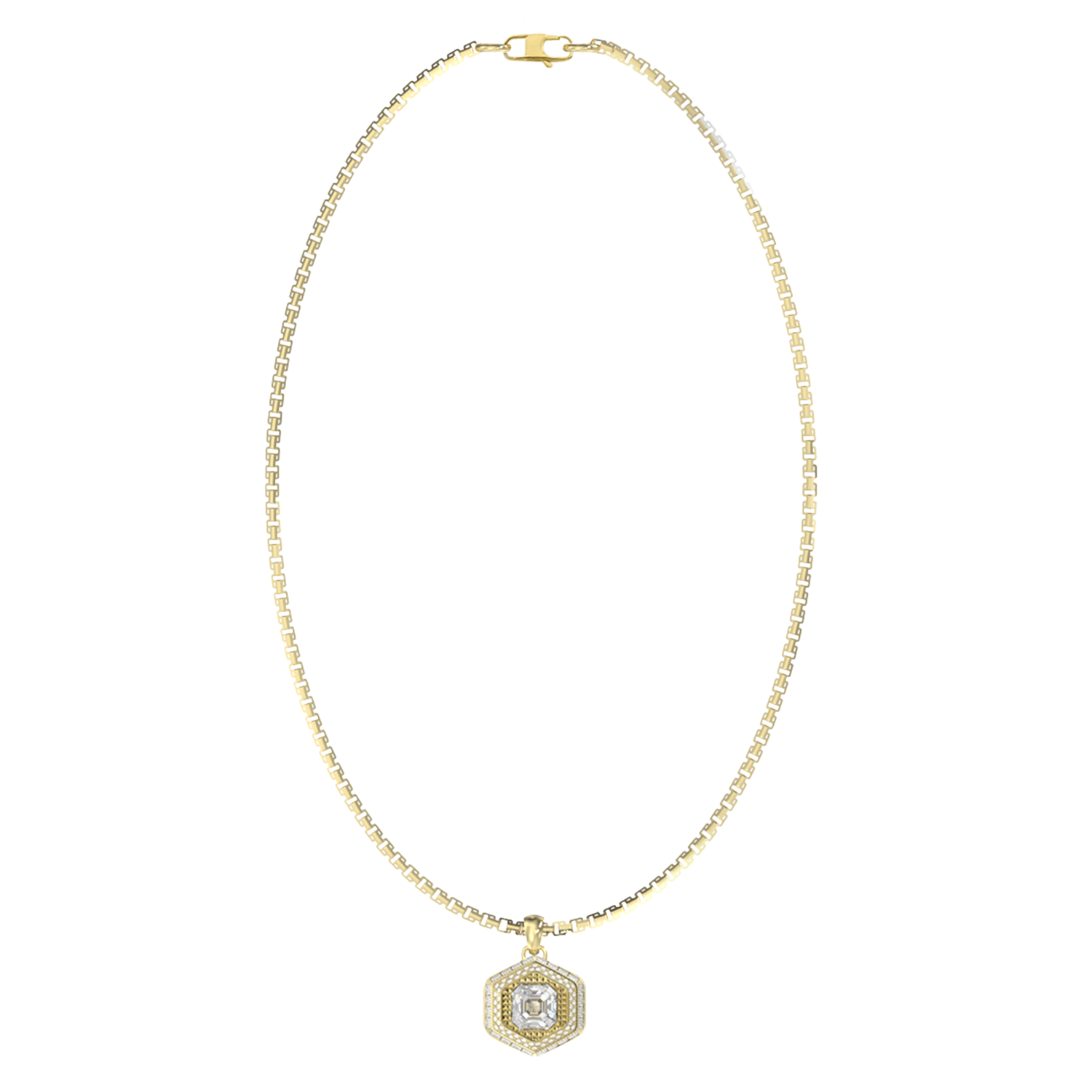 Guess Lion King Gold-coloured Necklace With Crystal JUMN06008JWYGT-U