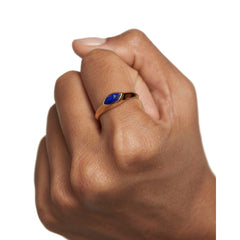 P D Paola made ofilla 925 Sterling Silver Ring AN01-A49-16with18 Carat Gold Plating