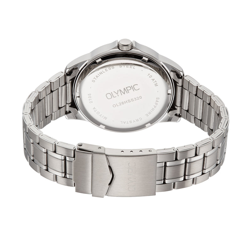 Olympic John Zilverkleurig Herenhorloge OL26HSS320-zoom-