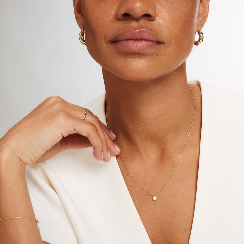 Isabel Bernard La Concorde Garance 14 Karaat Roségouden Ketting IB340142 (Lengte: 40.00-44.00 cm)-zoom-