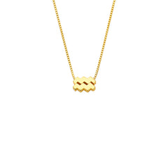 Isabel Bernard Étoiles d’Or Aquarius 14 Carat Gold Venetian Necklace With Horoscope IB340188