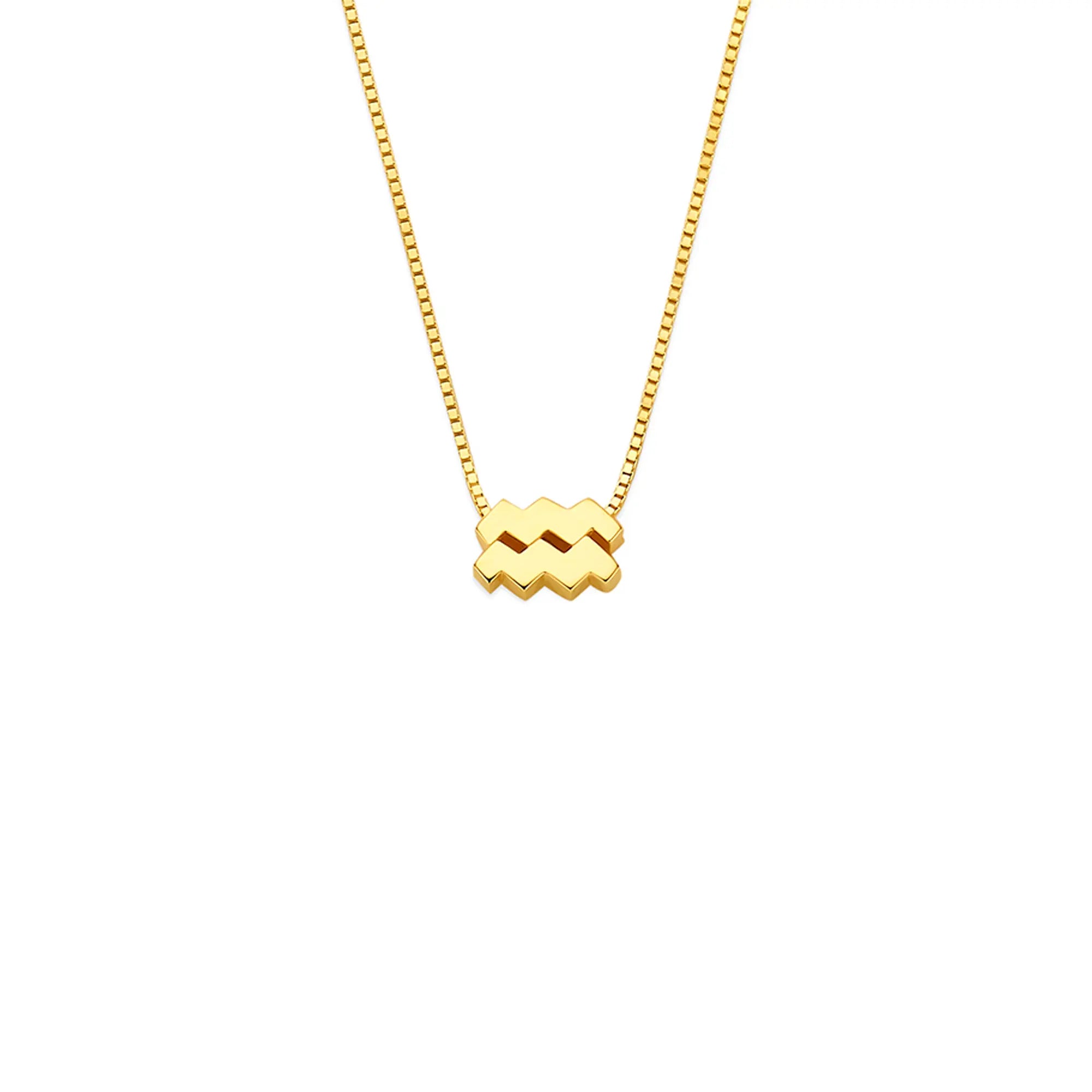 Isabel Bernard Étoiles d’Or Aquarius 14 Carat Gold Venetian Necklace With Horoscope IB340188