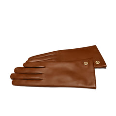 Isabel Bernard Honoré Eleanor cognac goatskin leather gloves IB67000-336-7