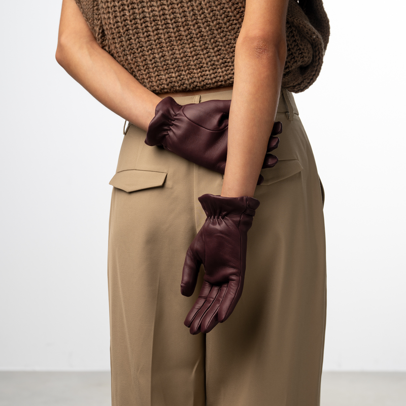 Isabel Bernard Isabel Bernard Honoré Marcelia bordeaux leren handschoenen van geitenleer IB67001-352-6.5-zoom-