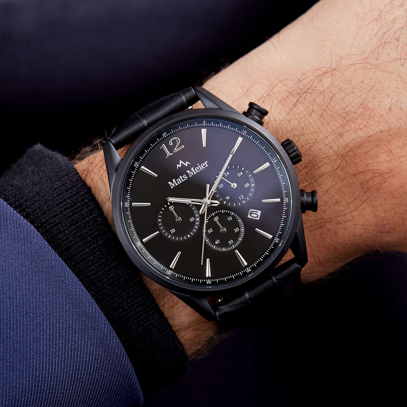 Mats Meier Grand Cornier Chrono Mat Black Watch MM00102