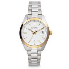 Olympic Louise Silver and White Women's Watch OL75DSS004B