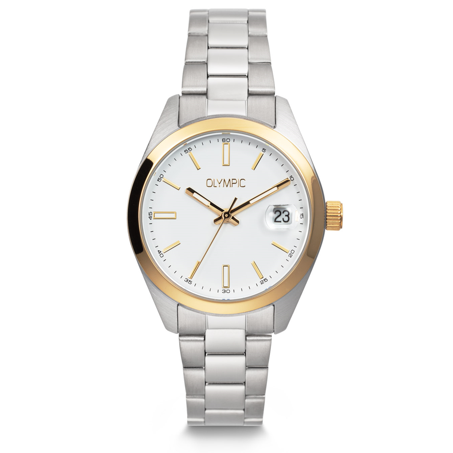 Olympic Louise Silver and White Women's Watch OL75DSS004B