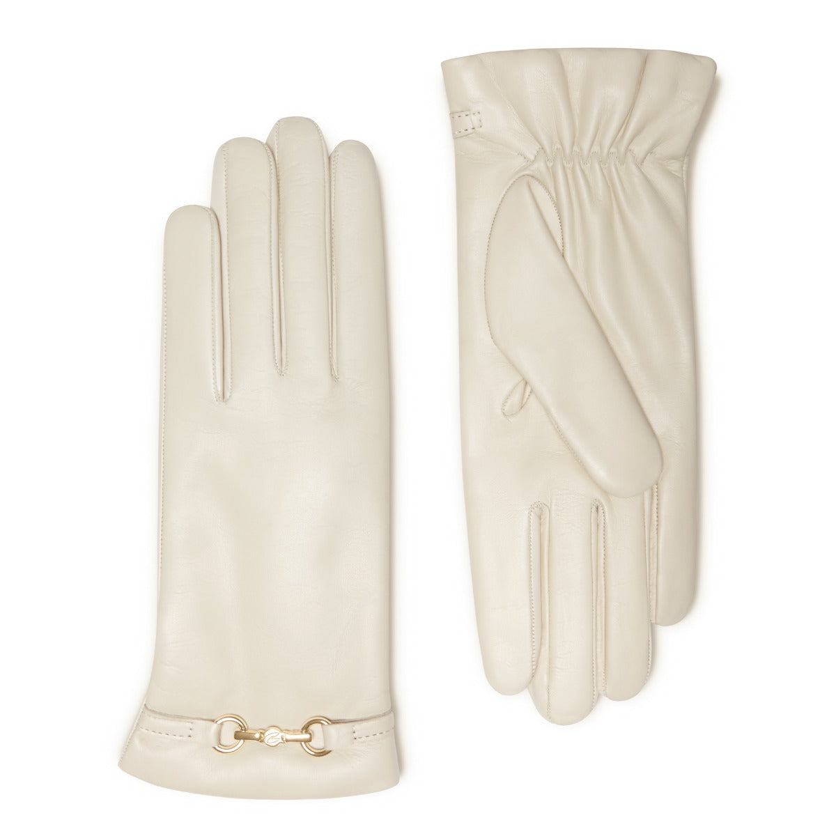 Isabel Bernard Honoré Marcelia cream goatskin leather gloves IB67001-372-7
