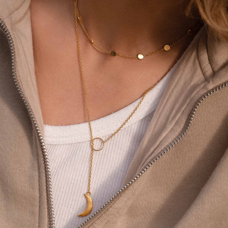 Violet Hamden Luna 925 Sterling Zilveren Gold Plated Choker met Munten VH15001-zoom-