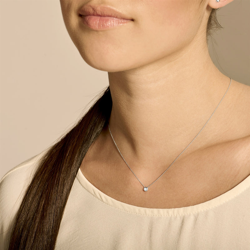 Blush Diamonds 14k Witgouden Ketting Met Diamant 3113WDI-zoom-