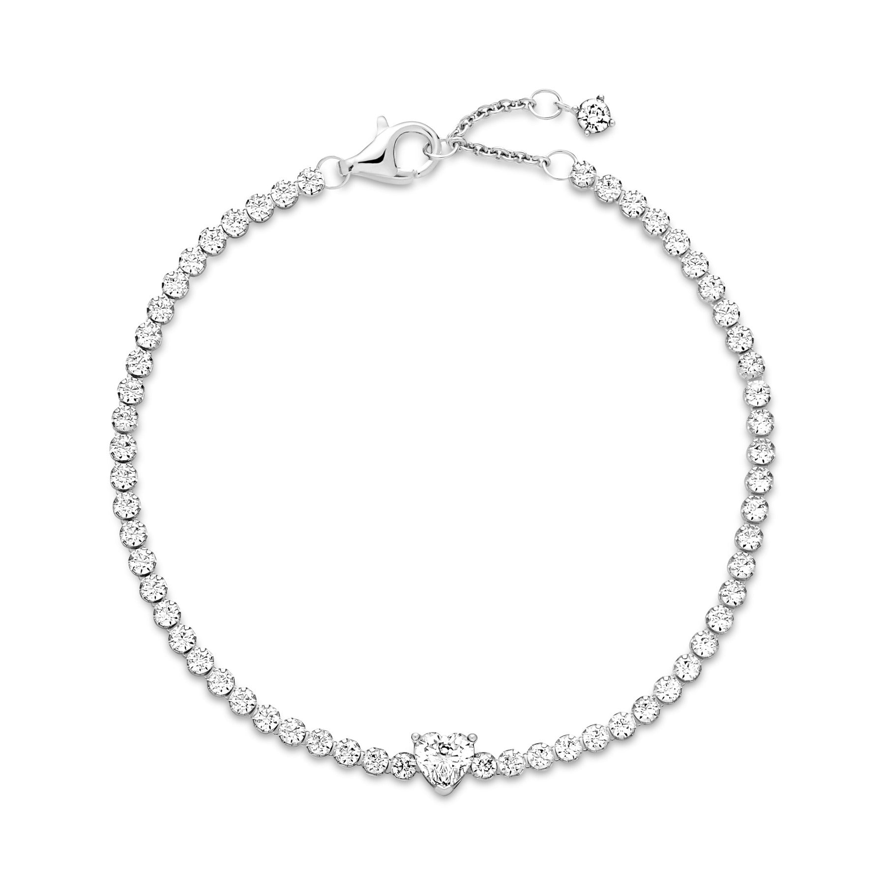 Pandora Timeless Sparkling Heart Tennis Bracelet 590041C01-20