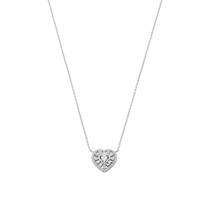 Michael Kors Kors Love 925 Sterling Silver Silver-coloured Necklace MKC1689CZ040-zoom-
