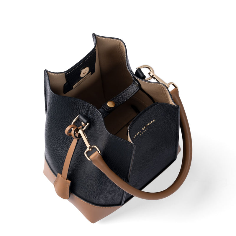 Isabel Bernard Femme Forte Minette Zwart Kalfsleren Handtas IB21114-001-zoom-