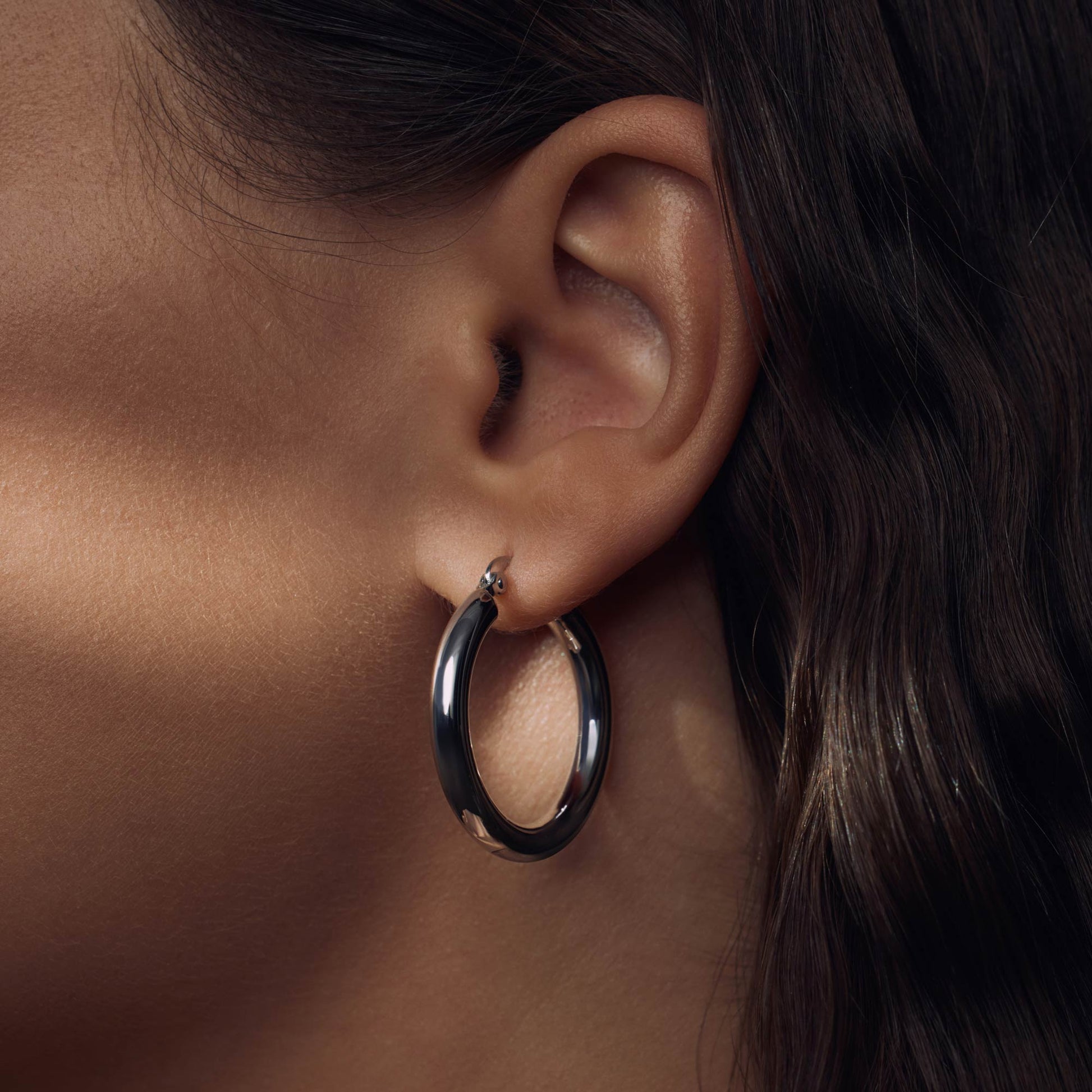 Parte Di Me Bibbiena Poppi Casentino 925 Sterling Silver Hoop Earrings PDM36153