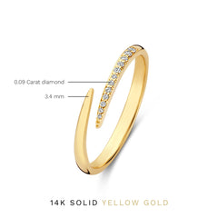 Isabel Bernard De la Paix Flavie 14 Karat gold ring with diamond 0.08 carat IBD330034-54