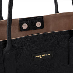 Isabel Bernard Honoré Elin Black calfskin leather shoulder bag IB25111-001