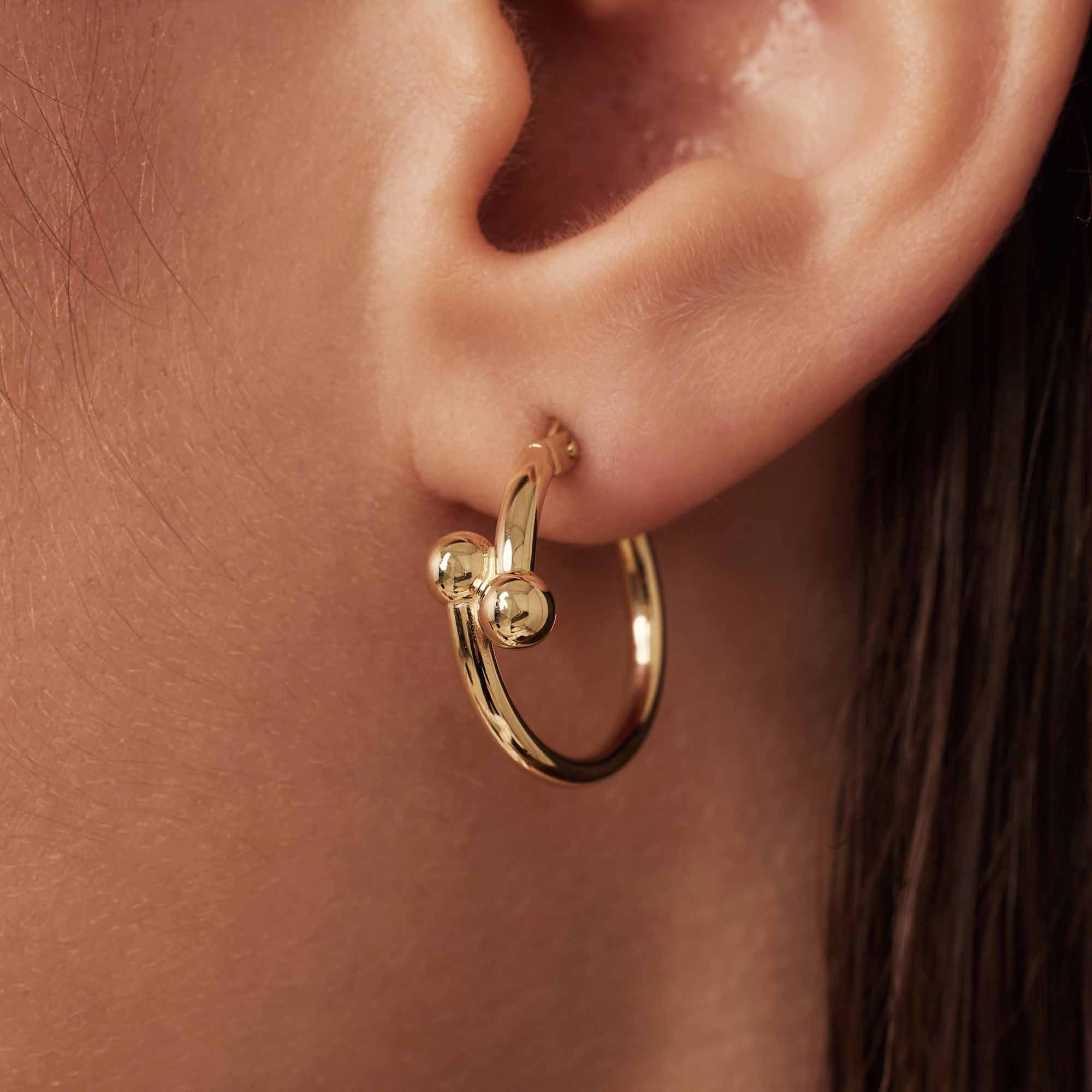 Isabel Bernard Monceau Mirell 14 Karat Gold Hoop Earrings IB360262