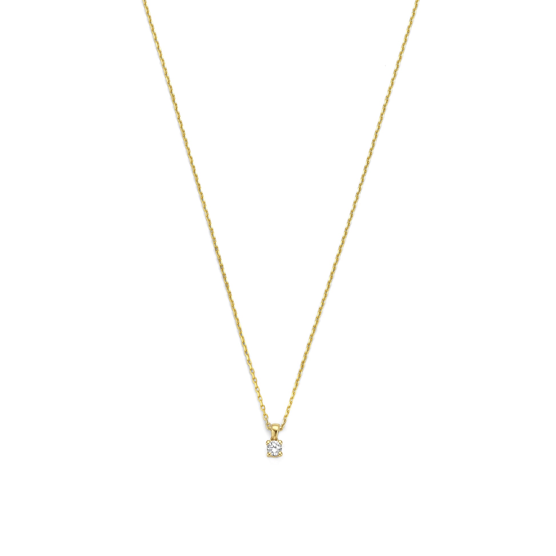 Isabel Bernard De la Paix Celesse 14 Carat Golden Necklace | diamond 0.07 ct | IBD350002