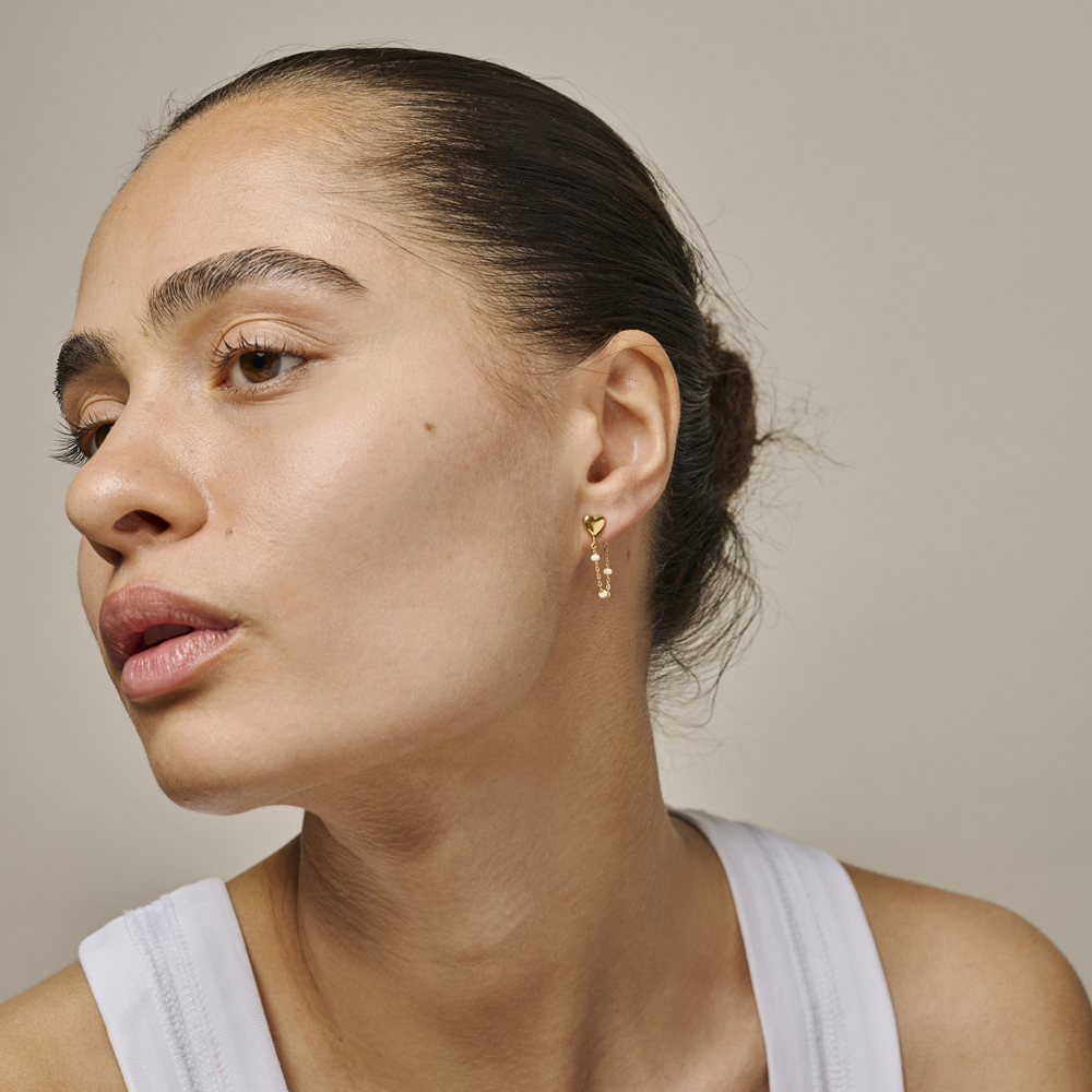 ENAMEL Copenhagen Recycled 925 Sterling Silver Gold Plated Daisy Earrings E441G-D