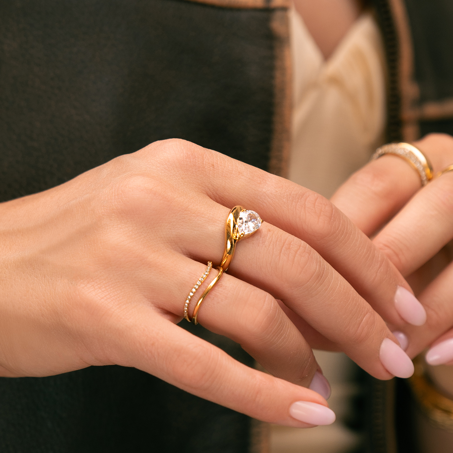 Mockberg Kenza Lys Gold-coloured Ring MB1711