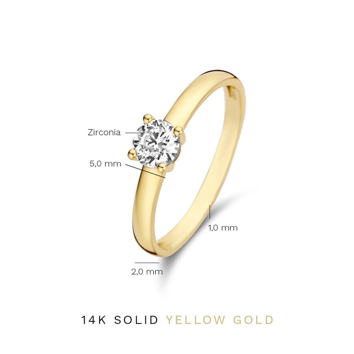 Isabel Bernard Le Marais Soleil 14 Carat Gold Ring IB330068-50 (size: 50)