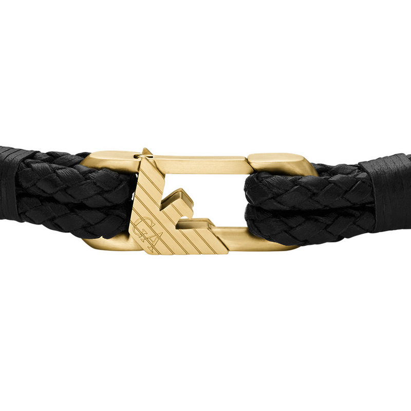 Emporio Armani Black Leather Bracelet EGS3245710-zoom-