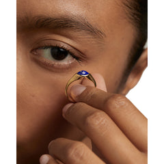 P D Paola made ofilla 925 Sterling Silver Ring AN01-A49-16with18 Carat Gold Plating