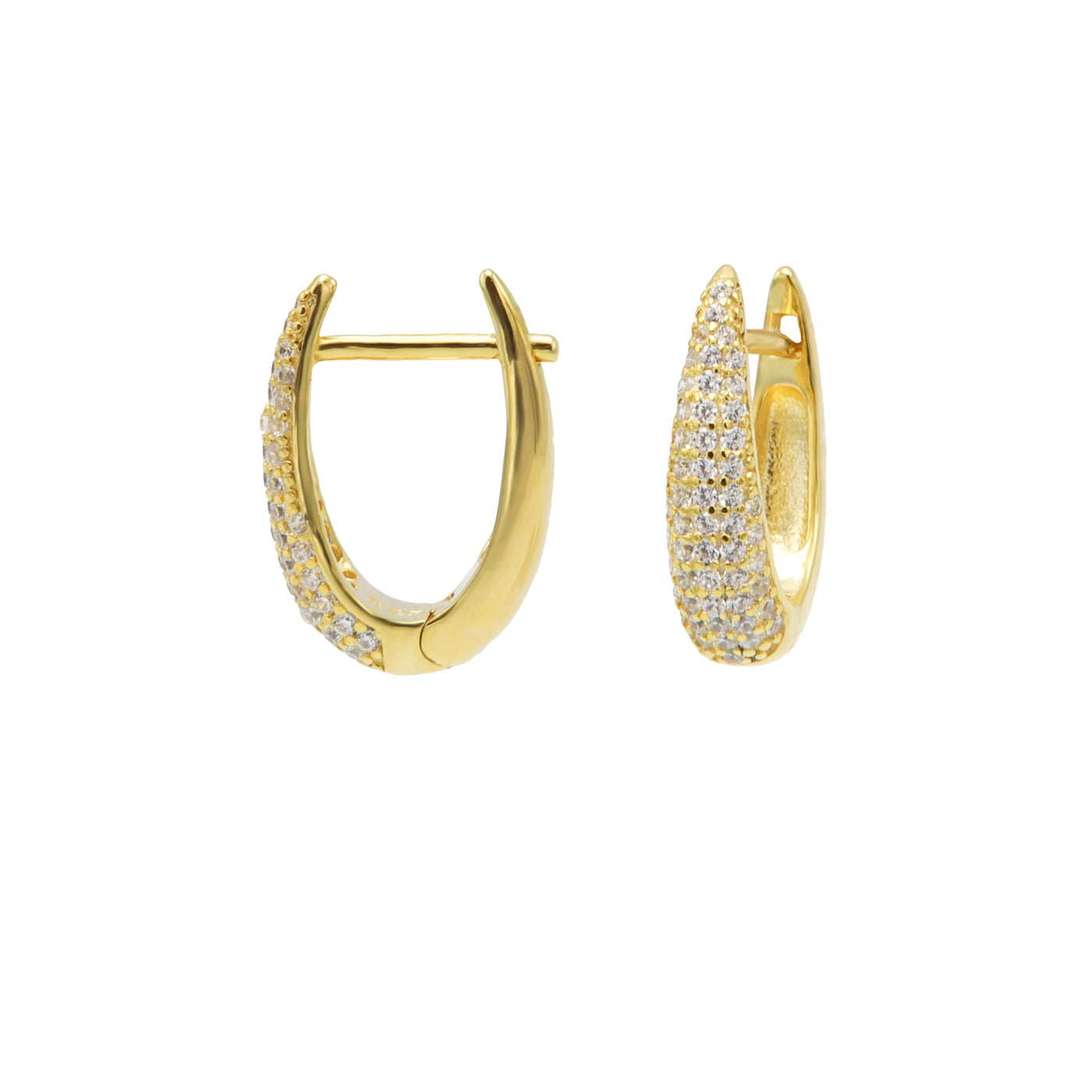 Karma 14 karat gold plated Hoop Earrings M3214GP
