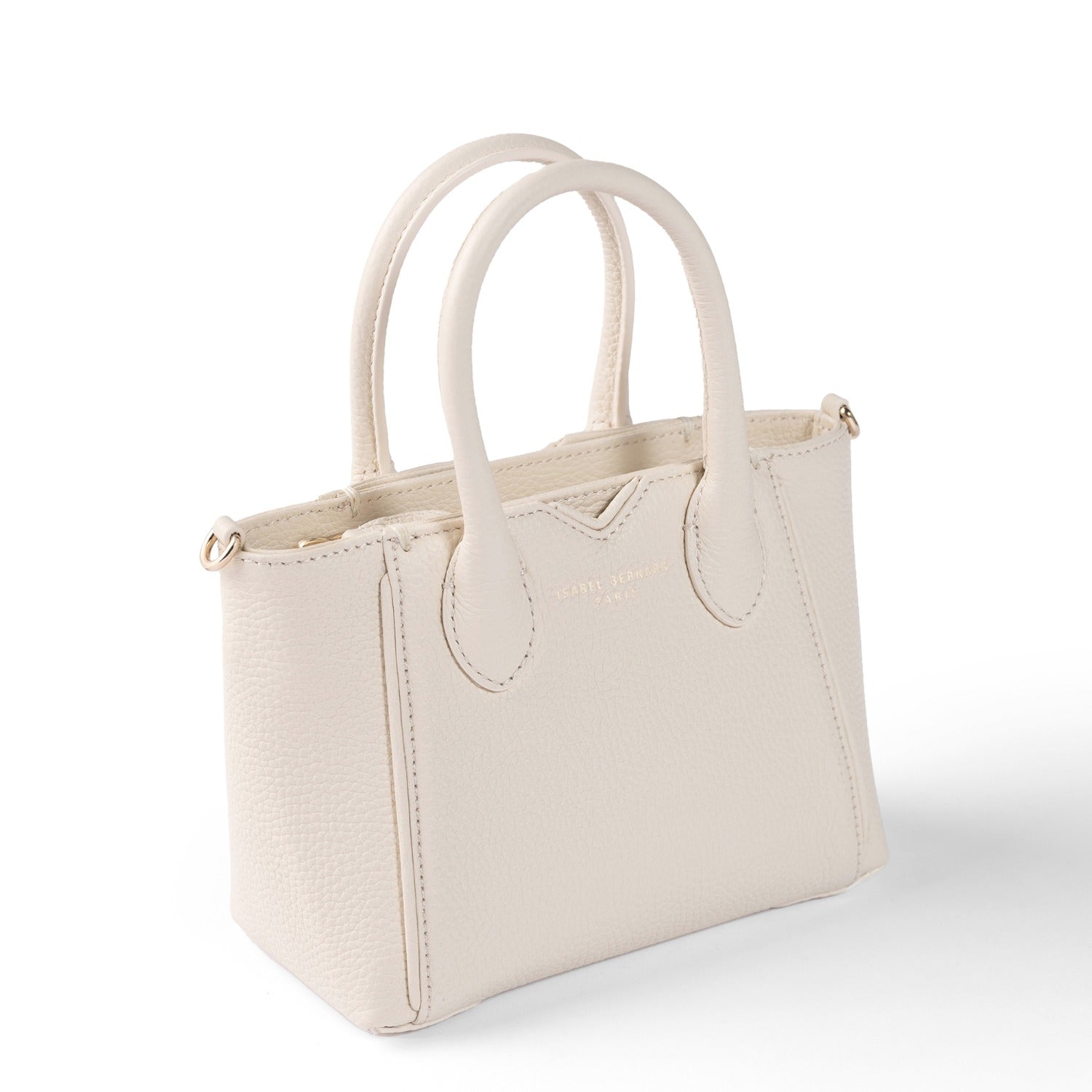 Isabel Bernard Honoré Cloe Mini Cream Calfskin Leather Handbag IB21124-070