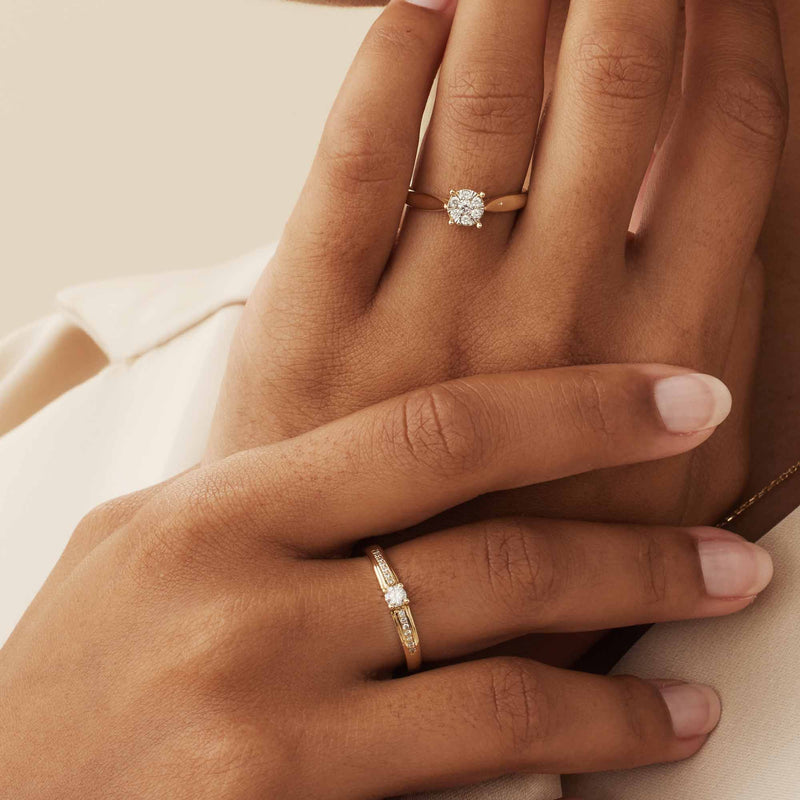 Isabel Bernard De la Paix Hanaé 14 karaat gouden ring | diamant 0.14 ct | IBD330008-60-zoom-