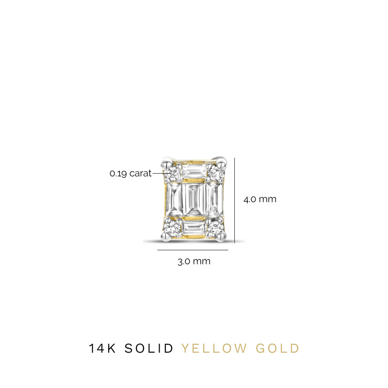 Isabel Bernard De la Paix Maxime 14 karaat gouden oorknoppen met diamant 0.26 ct IBD360020-zoom-