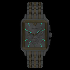 Emporio Armani Rectangular Silver Dial Watch AR11752