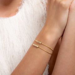 Isabel Bernard Le Marais Liaison 14 Karat Gold Bracelet With Zirconia Stones IB320154