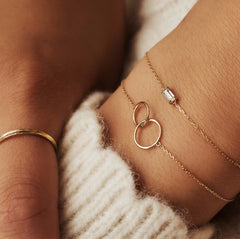 Isabel Bernard Le Marais Loulou 14 Carat Golden Bracelet IB320102 (Length: 18.00 cm)