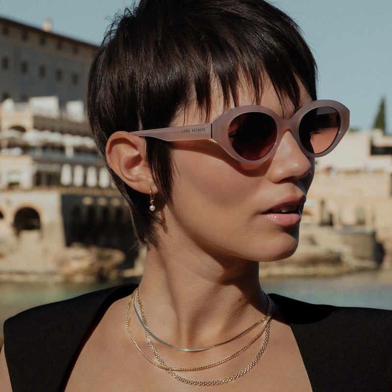 Isabel Bernard La Villette Rosaire Zacht Roze Ovale Zonnebril IB400002-20-20-zoom-