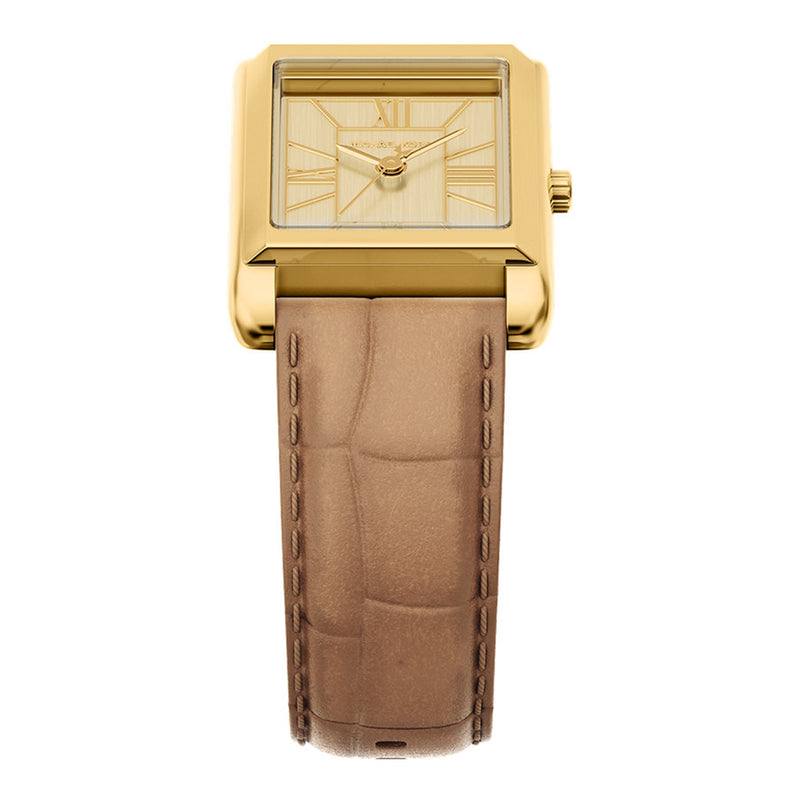 Michael Kors Essex Rectangular Gold Dial Watch MK7584-zoom-