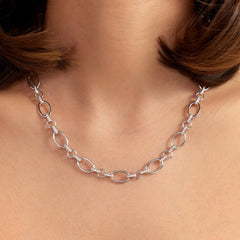 Parte Di Me Bibbiena Poppi Adriane 925 Sterling Silver Link Necklace PDM34107