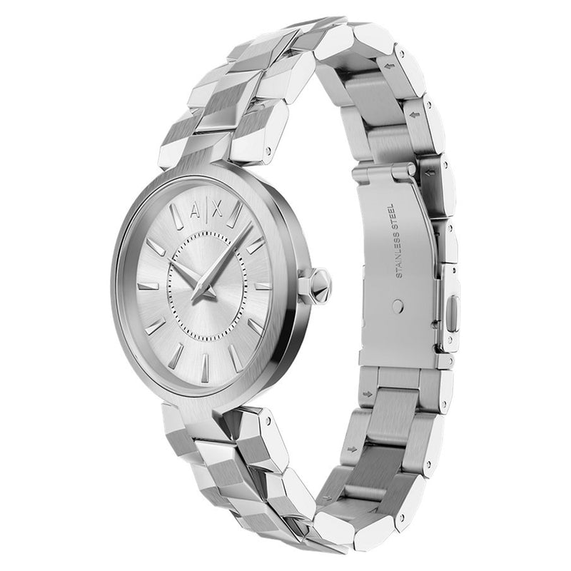 Armani Exchange Audora Round Silver Dial Watch AX4405-zoom-